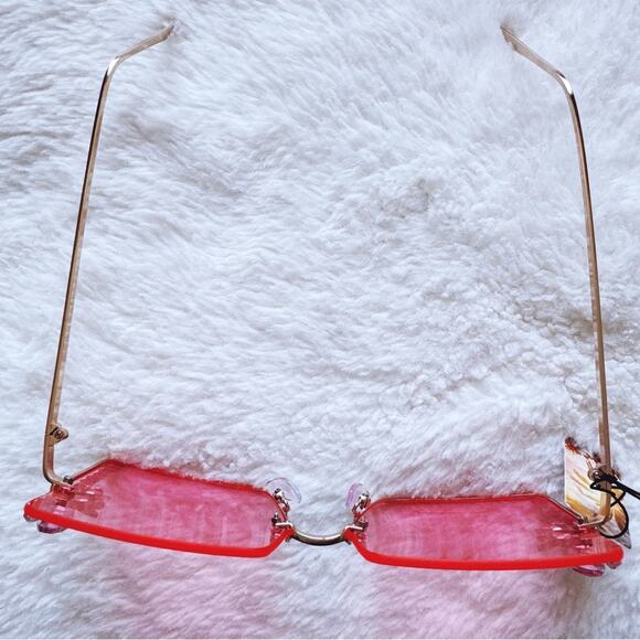 Nora Pink Square Sunglasses - Picture 4 of 13